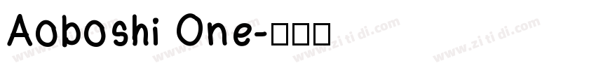Aoboshi One字体转换